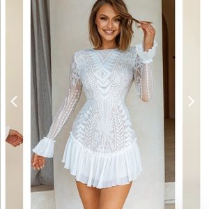 Beautiful long sleeve white dress